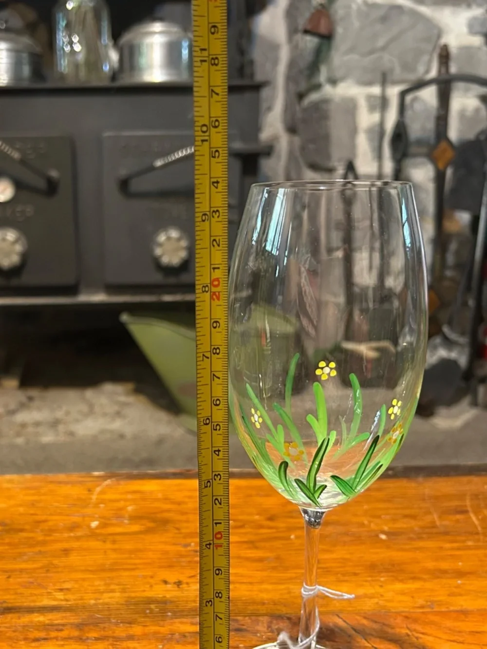 2 hand painted wine glasses by cindy